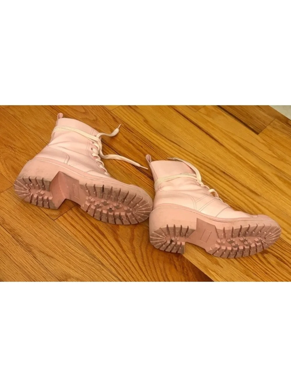 Marc Jacobs Pink Leather Combat Boots